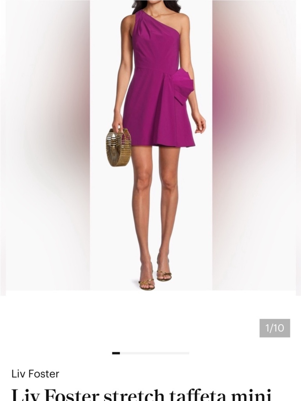 Liv Foster Magenta Mini Dress nwt